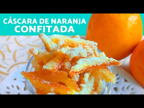 CÁSCARA de NARANJA CONFITADA casera 🍊 Receta FÁCIL