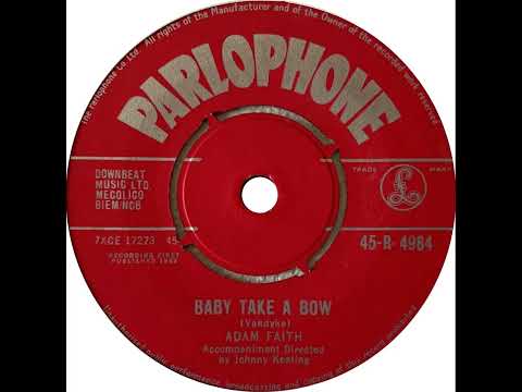 UK New Entry 1962 (263) Adam Faith - Baby Take A bow