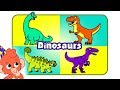 Learn Dinosaur Names Learn Dinosaurs Names And Sounds T Rex Raptor Brachiosaurus