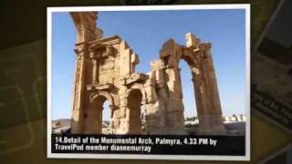 preview picture of video 'Desert ruins of Palmyra, norias of Hama, & castles Diannemurray's photos around Palmyra, Syria'