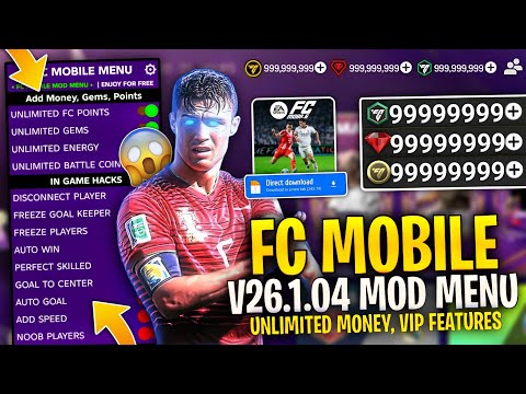FC MOBILE MOD MENU V26.1.04 🔥 Unlimited Money, Points | Fc Mobile Mod Apk