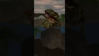 There it is #carnivores #tyrannosaurusrex #dinosaurhunting #fail