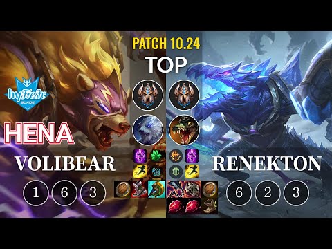 hyF Hena Volibear vs Renekton Top - KR Patch 10.24