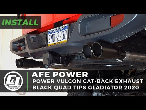 Jeep Gladiator Install | aFe Power Vulcon Dual Cat-Back Exhaust System with Quad Tips