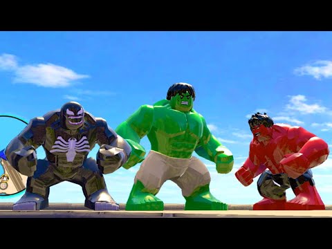 Hulk vs Red Hulk vs Big Venom - LEGO Marvel Super Heroes