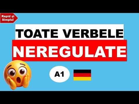 Toate Verbele Neregulate A1 într-un singur VIDEO 📘 | Învață Germană UȘOR și RAPID