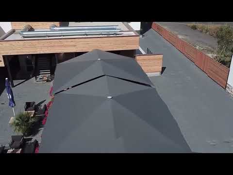 WEBA Zelt-Sonnenschirme bringen Sommerfeeling auf Terrassen