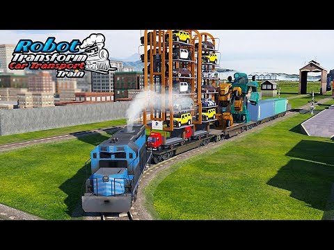 Robo Car Transform: Train Transport Smart Crane 3D - Level 2 and Level 3