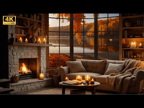 Crimson Autumn Jazz Horizon 🌙 Smooth Background Ambience for Calm Nights, Focus & Deep Relaxation