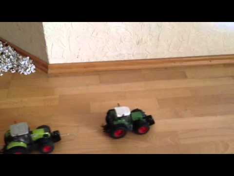 Siku Kolonne mit 5 Anhängern und 2 Traktoren