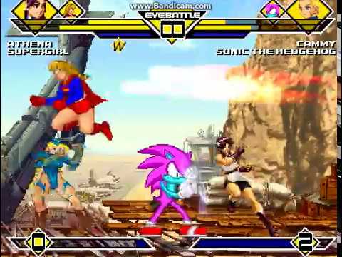 mugen battle #606 Athena & Supergirl Vs Cammy & Sonic