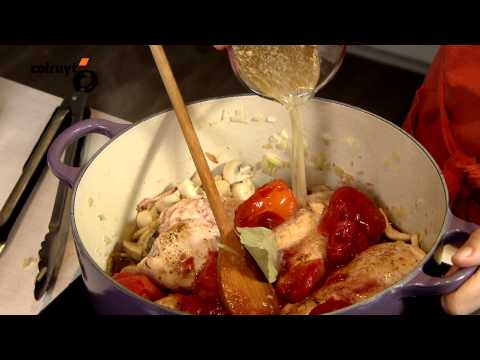 Recette Fricassée de poulet aux tomates et aux champignons - Colruyt
