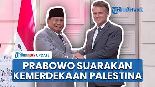 Prabowo Ajak Negara Barat Suarakan Kemerdekaan Palestina di Hadapan Presiden Prancis Macron