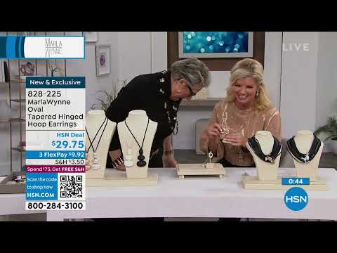 MarlaWynne Oval Tapered Hinged Hoop Earrings