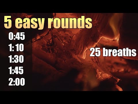 5 EASY Wim Hof rounds to achieve 2 minutes retention - 25 breaths / round