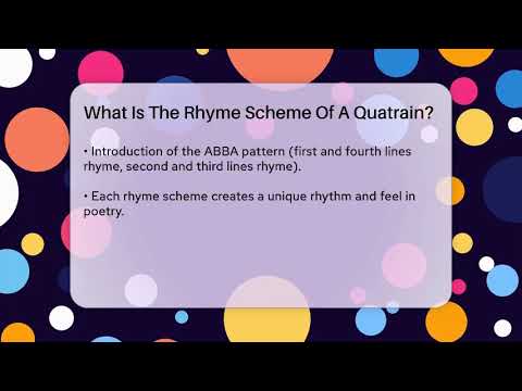 What Is The Rhyme Scheme Of A Quatrain? - Literary Icons