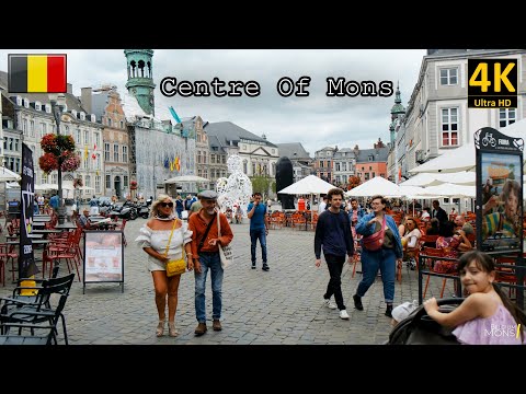 Centre Of MONS | BELGIUM Walking Tour 4k60fps