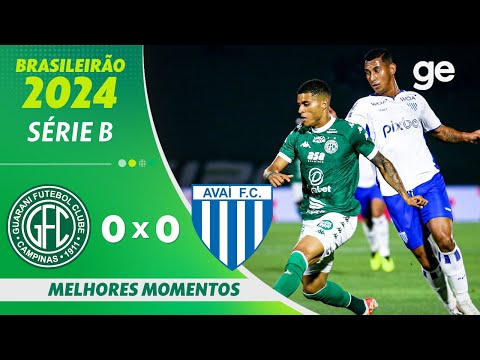 Gols e lances de Guarani x Avaí