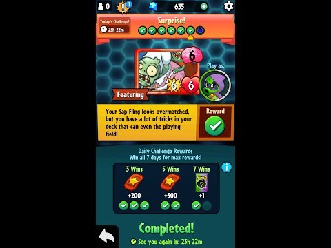 Plants vs Zombies Heroes - Daily Challenge - Surprise! 09/07/17