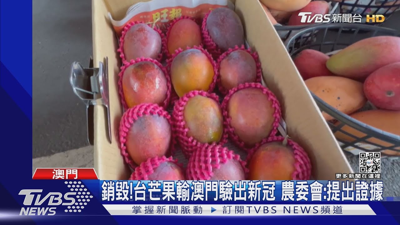 台灣芒果輸澳門驗出新冠 農委會:提出證據