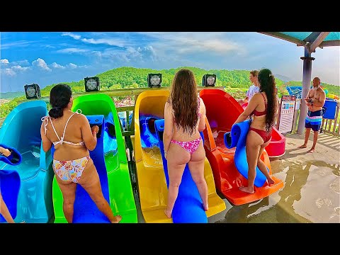 All Water Slides at Soaky Mountain Water Park, USA