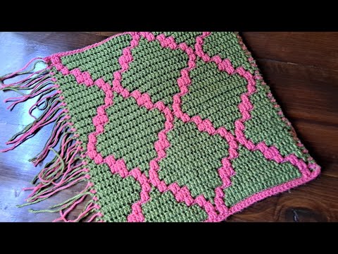 Mosaic Crochet Pattern #47-Multiple of 26+4-Work FLAT or In The Round-left or right handed