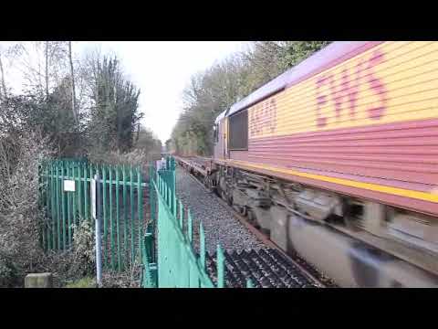 DB Cargo Class 66140 working 6G51 Arpley-Donnington RFT