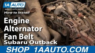 How To Replace Alternator Fan Belt 00-04 Subaru Outback