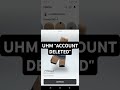 Account Deleted Roblox Accountdelete