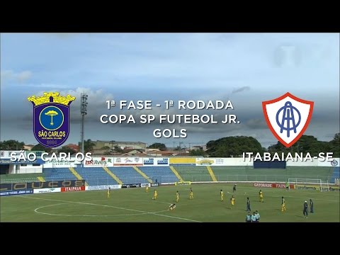 Gols - São Carlos-SP 3 x 1 Itabaiana-SE - Copa São Paulo Futebol Jr. - 04/01/2015