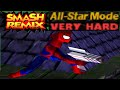 Smash Remix All Star Mode Gameplay With BETA Spider Man VERY HARD