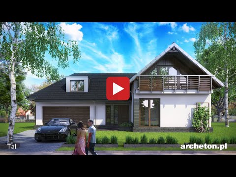Projekt domu Tal - archeton.pl - z użytkowym poddaszem 229,2 m2