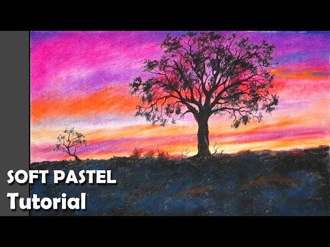 How to Paint Sunset with Soft Pastels