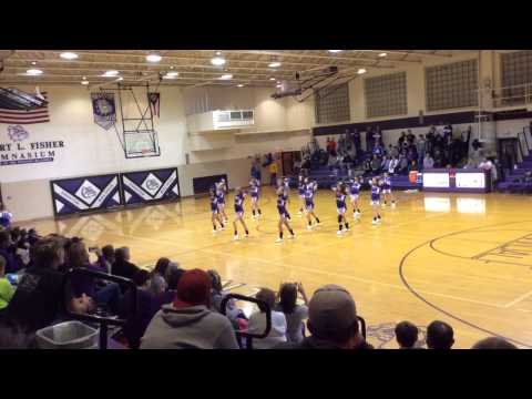 Sara Turner cheerleading dance at Swanton Basketball Game