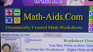 Free Math Curriculum Math-Aids.Com
