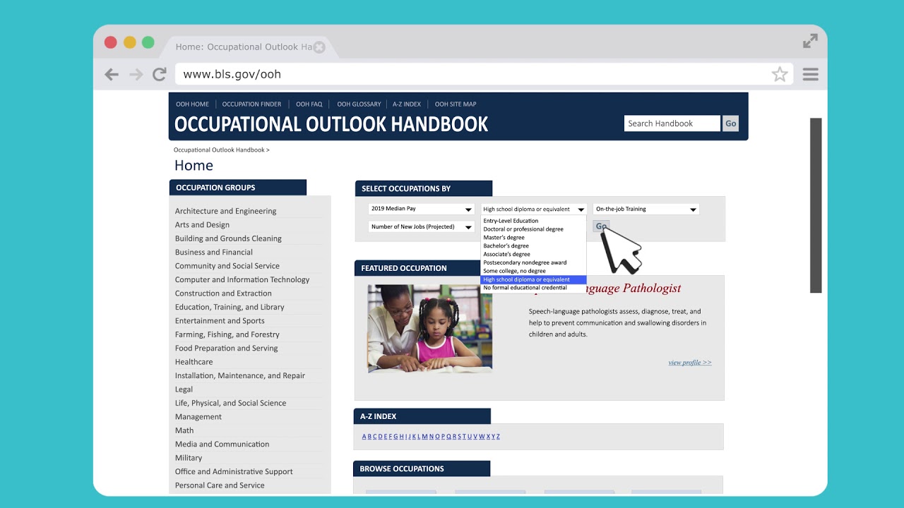 Using the Occupational Outlook Handbook for Your Career Search