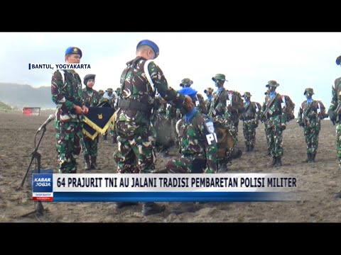 64 PRAJURIT TNI AU JALANI TRADISI PEMBARETAN POLISI MILITER