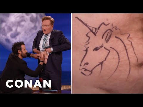 Justin Theroux Tattoos Conan | CONAN on TBS