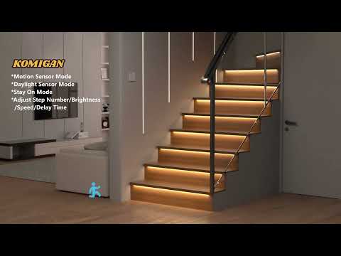KOMIGAN Motion Sensor With Daylight Sensor LED Stair Lighting Kit KMG-3233