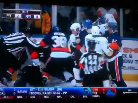 Islanders/Penguins line Brawls. Feb 11 2011