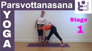 Iyengar Yoga for Beginners - Parsvottanasana Tutorial. Stage 1