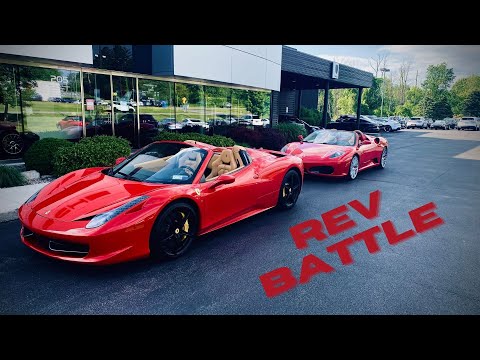 Ferrari F430 Spider vs Ferrari 458 Spider Rev Battle