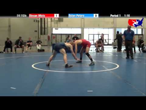 Stevan Micic vs. Dylan Peters at 2013 Junior Nationals - FILA - FS