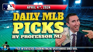 MLB DAILY PICKS | THE PROF'S TOP BET FOR TONIGHT! (April 4th) #mlbpicks