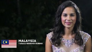 Tatiana Kumar Contestant from Malaysia for Miss World 2016 Introduction