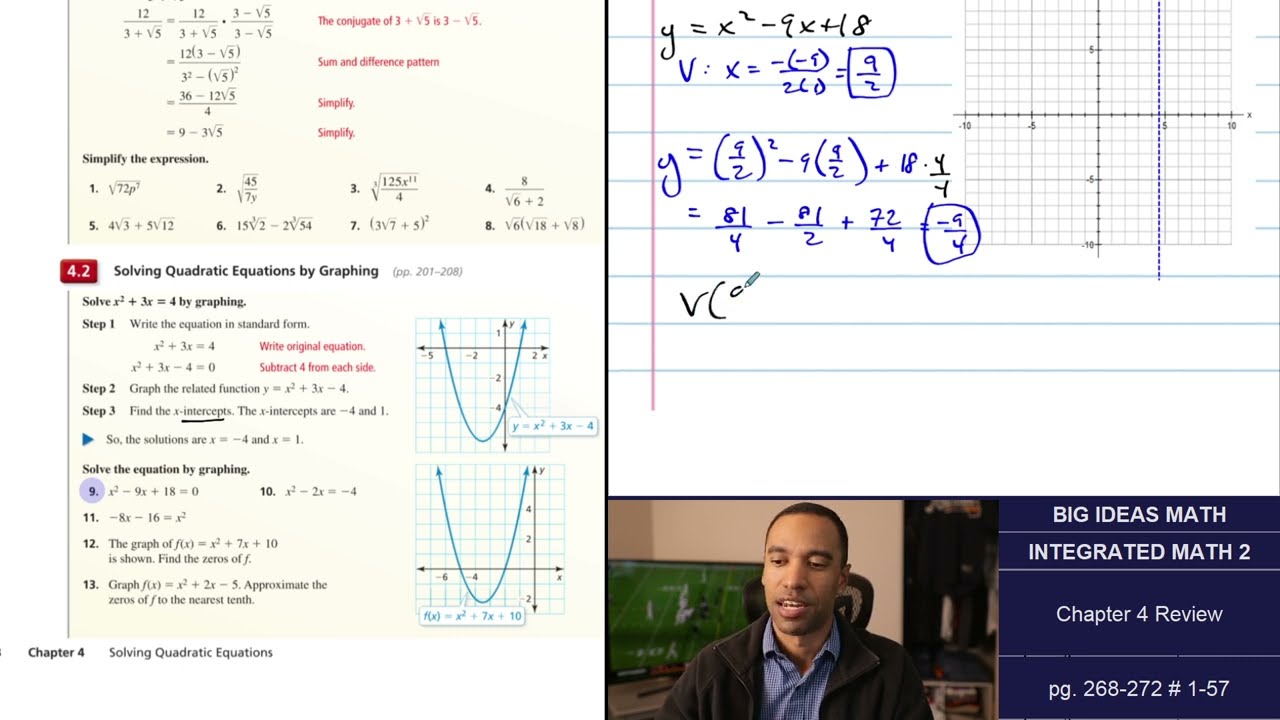 Big Ideas Math [IM2]: Chapter 4 Review (Examples & Problem Set)