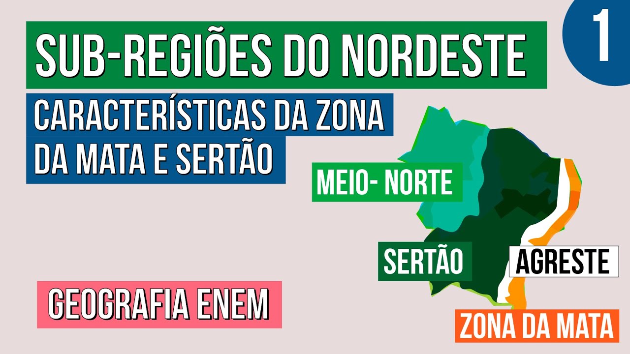 SUB-REGIÕES DO NORDESTE: características da zona da mata e sertão | Geografia para o Enem | Carrieri