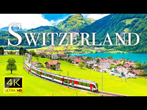FLYING OVER SWITZERLAND (4K UHD) - Relaxing Music With Stunning Beautiful Nature (4K Video Ultra HD)
