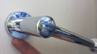Secret screws on hidden bracket, How to tighten a loose TP roll holder. Keep your toilet paper on