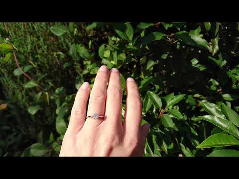 9ct white gold half carat diamond solitaire ring